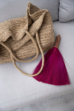 Sac cabas Ti Amo en raphia - Naturel - 50 cm