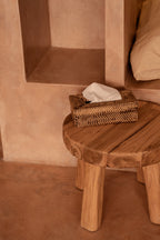 Boîte à mouchoirs en rotin - Brun naturel - 27 x 14 cm