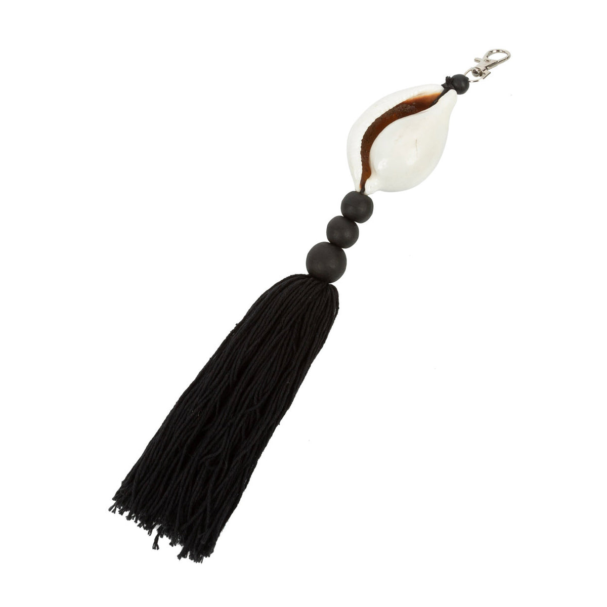 Porte-clés Togian coquillage - Noir et blanc - 25 cm