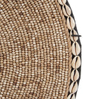 Décoration en coquillages sur socle – Blanc naturel
