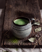 Mug Comporta - Vert et brun - Taille L (H 10 cm)
