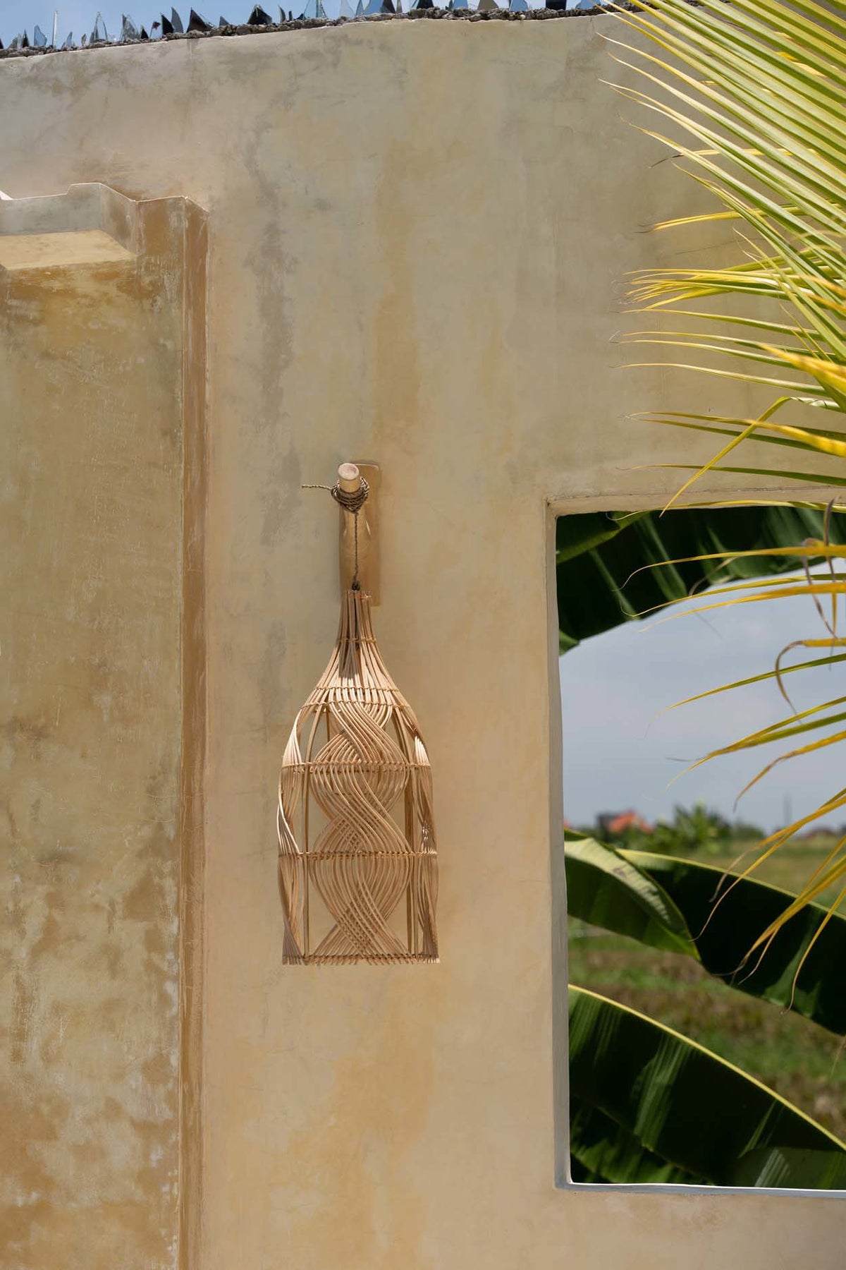 Crochet mural en teck – Naturel