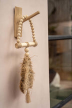 Crochet mural en teck – Naturel