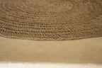 Tapis rond en fibres naturelles