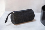 Trousse perlée - Noir - 20 x 10 cm
