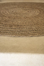 Tapis rond en fibres naturelles