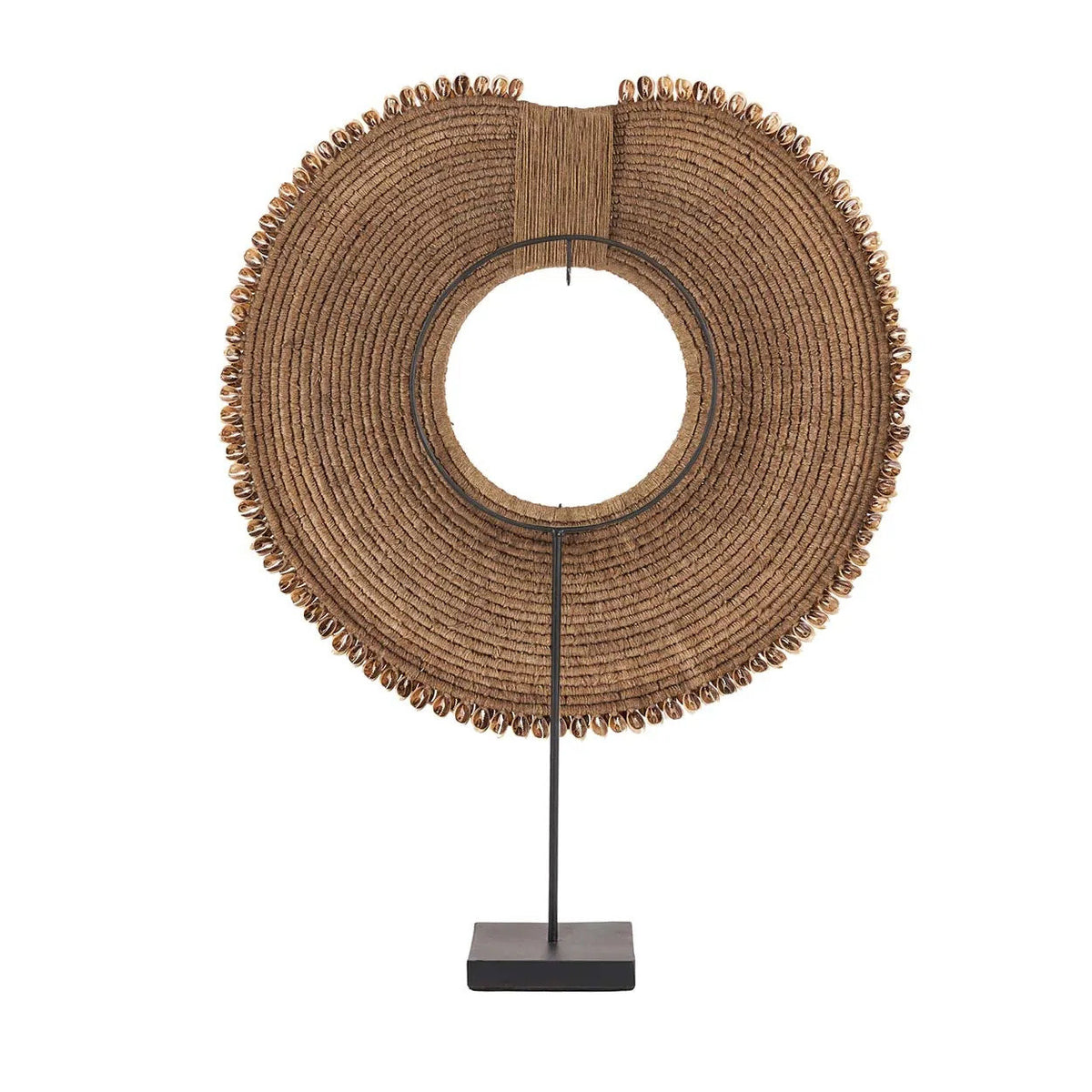 Décoration en coquillages sur socle – Naturel