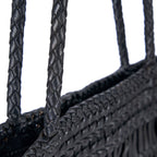 Grand sac cabas Haute en cuir - Noir - 36 cm