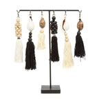 Porte-clés Togian coquillage - Noir et blanc - 25 cm