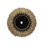 Décoration murale en raphia et macramé – Noir naturel