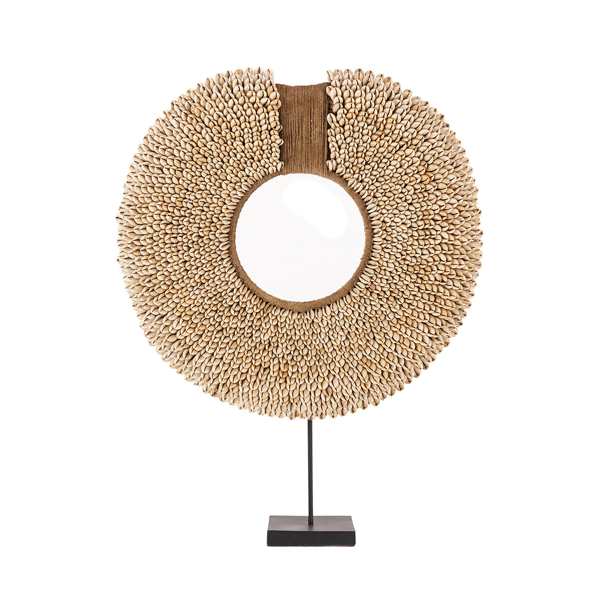 Décoration en coquillages sur socle – Naturel