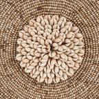 Décoration en coquillages sur socle – Blanc naturel