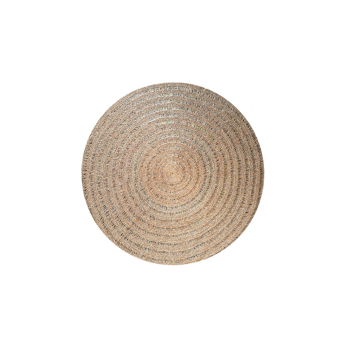 Tapis rond en fibres naturelles