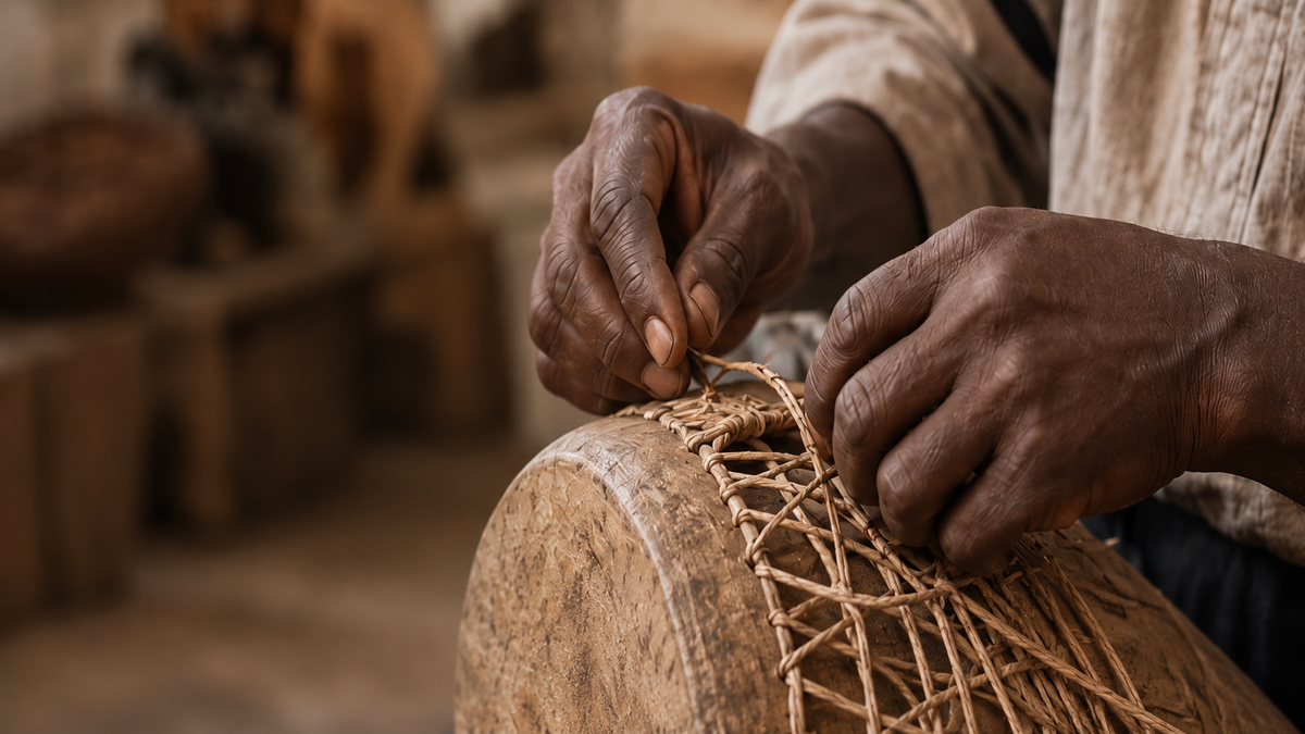 Les mains derrière les objets