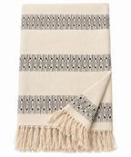 Plaid en coton naturel fait main - L