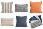 Housse de coussin en pagne tissé - Collection Blue