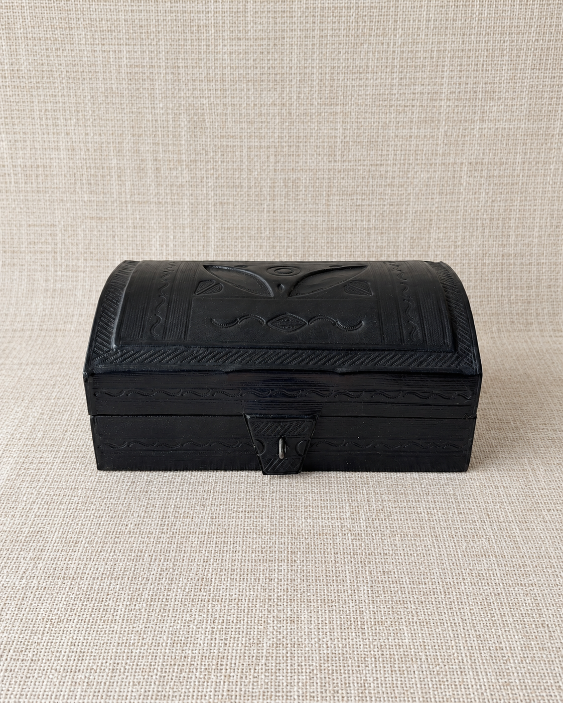 Coffret de rangement rectangulaire en cuir – Petit modèle