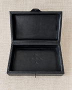 Coffret de rangement rectangulaire en cuir – Petit modèle