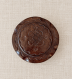 Boite de rangement ronde en cuir - Modèle martelé