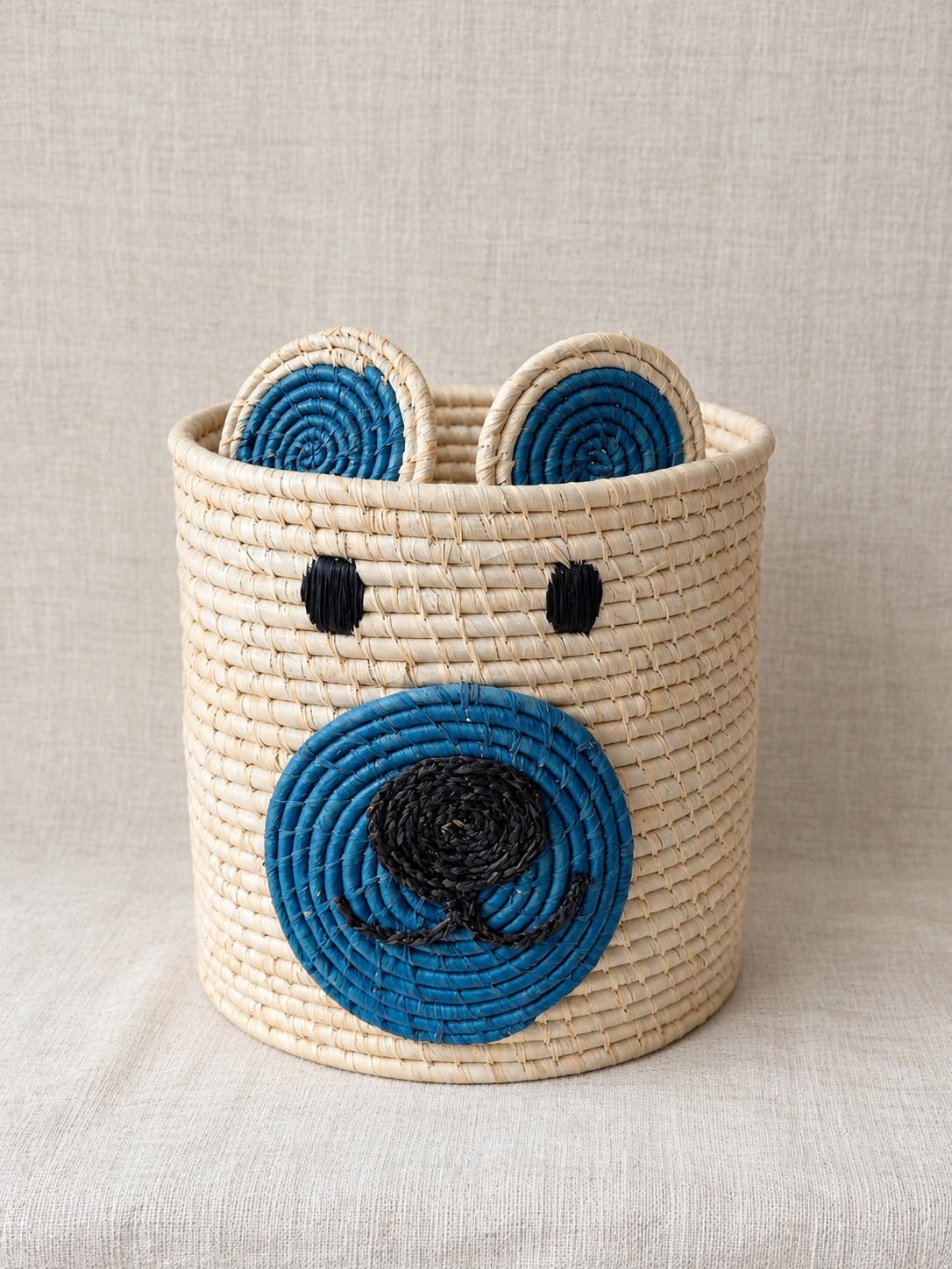 Panier enfant ours bleu