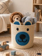 Panier enfant ours bleu