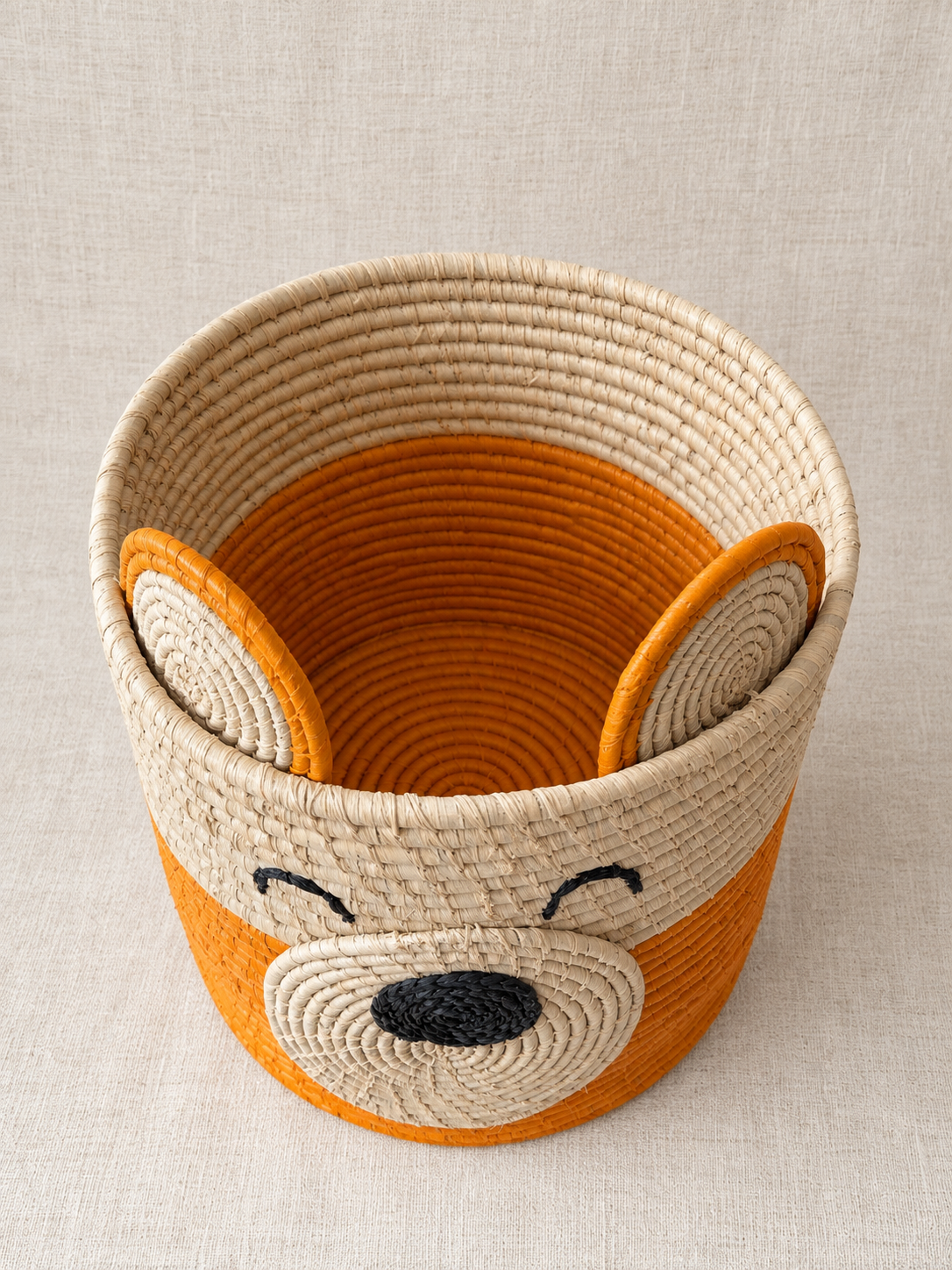 Panier enfant ours orange