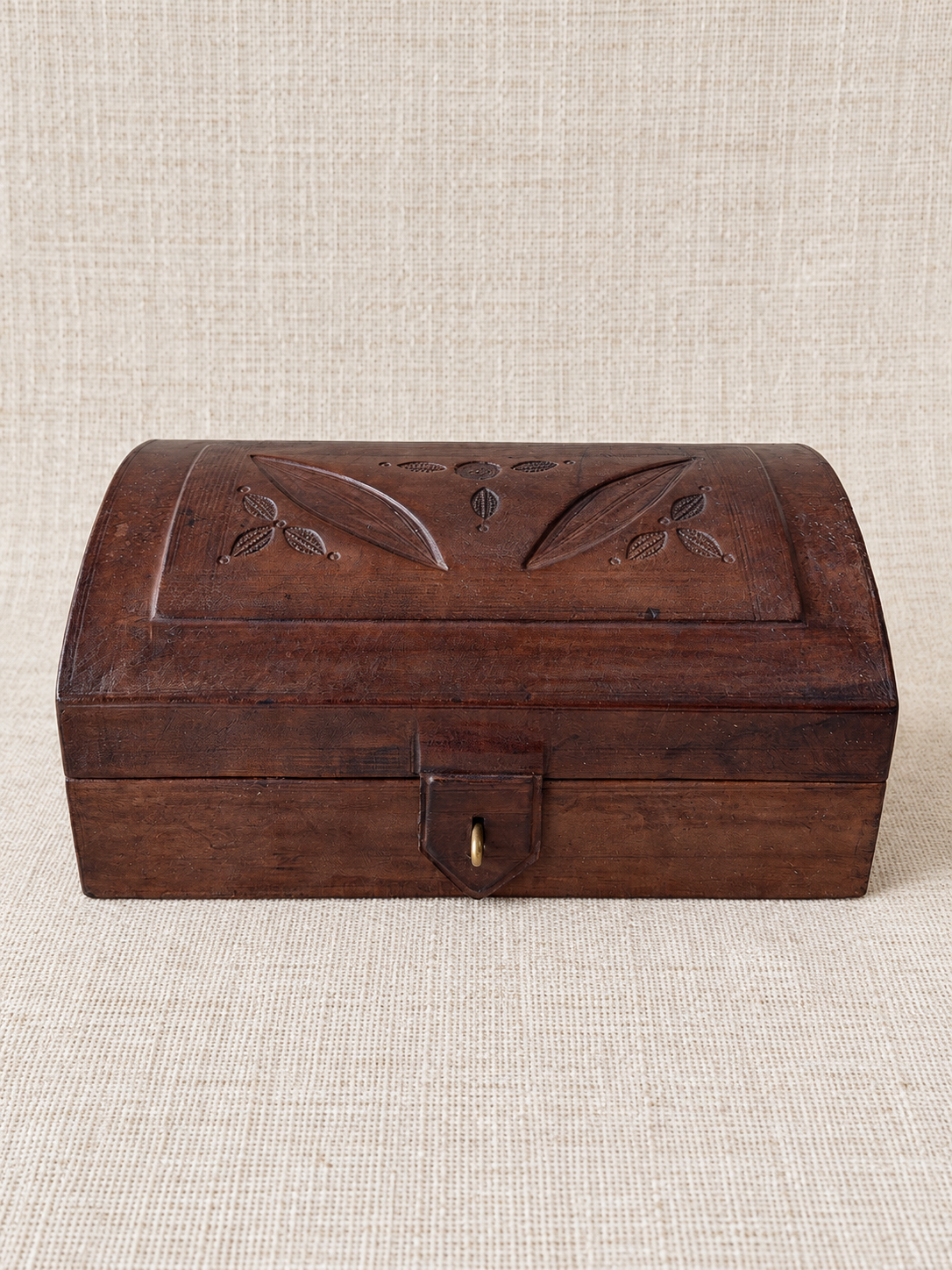 Coffret de rangement rectangulaire en cuir – Grand modèle