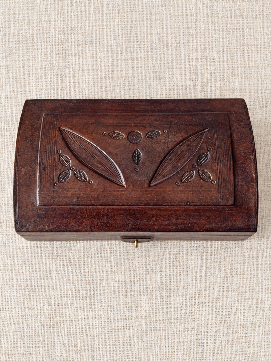Coffret de rangement rectangulaire en cuir – Grand modèle