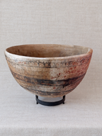 Calebasse ancienne en bois peint