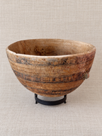 Calebasse ancienne en bois peint