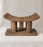 Tabouret Ashanti en bois sculpté