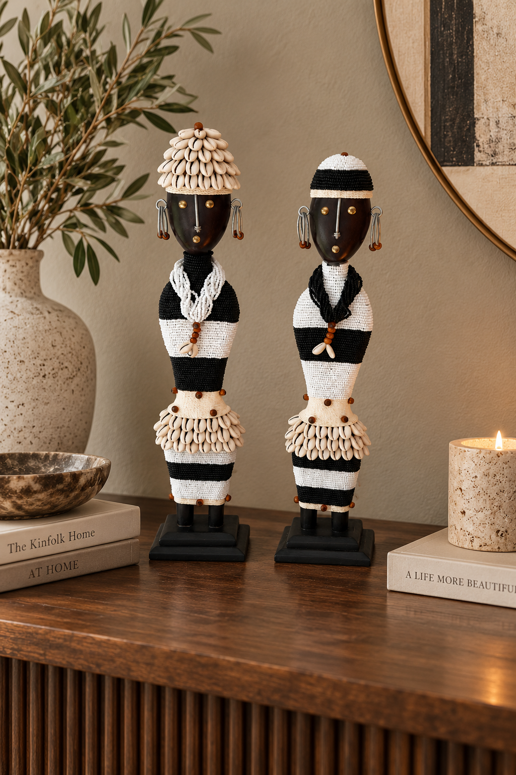 Statuettes Namji noir et blanc