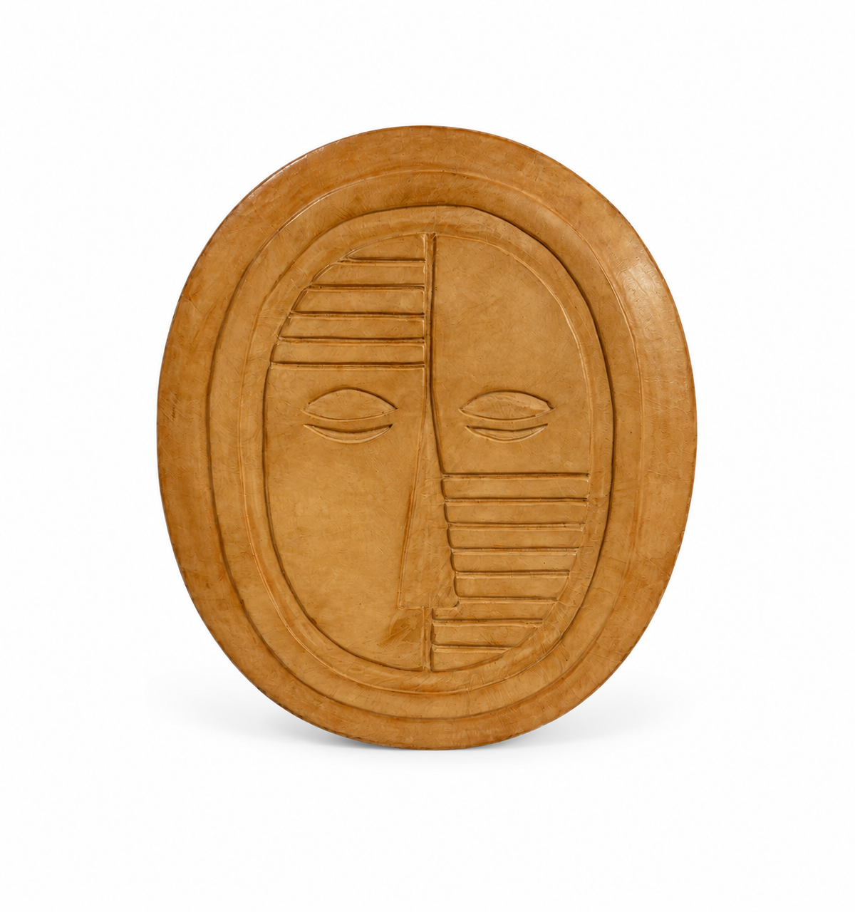 Masque en cuir naturel - Forme ovale
