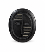 Masque en cuir noir - Forme ovale