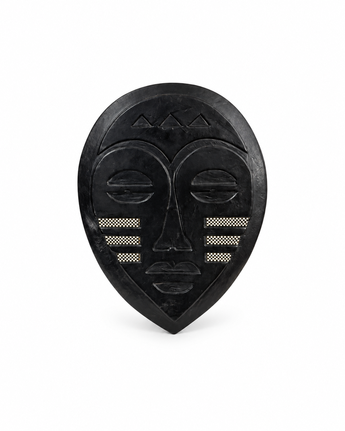 Masque en cuir noir - Forme goutte