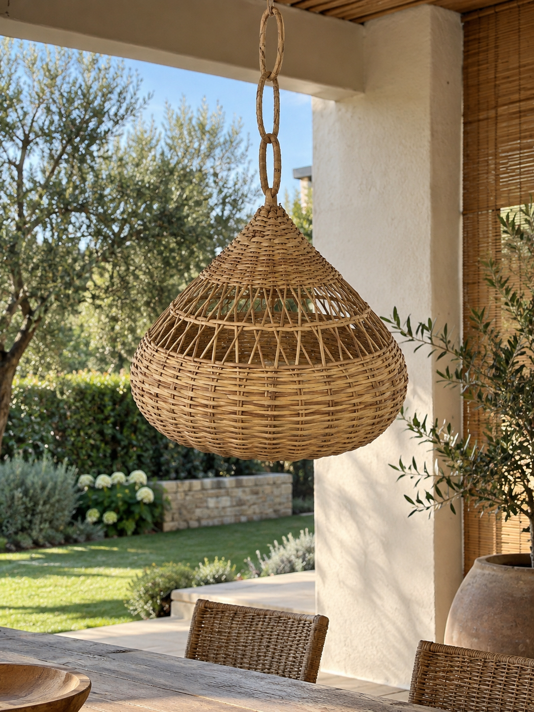 Suspension naturelle en osier
