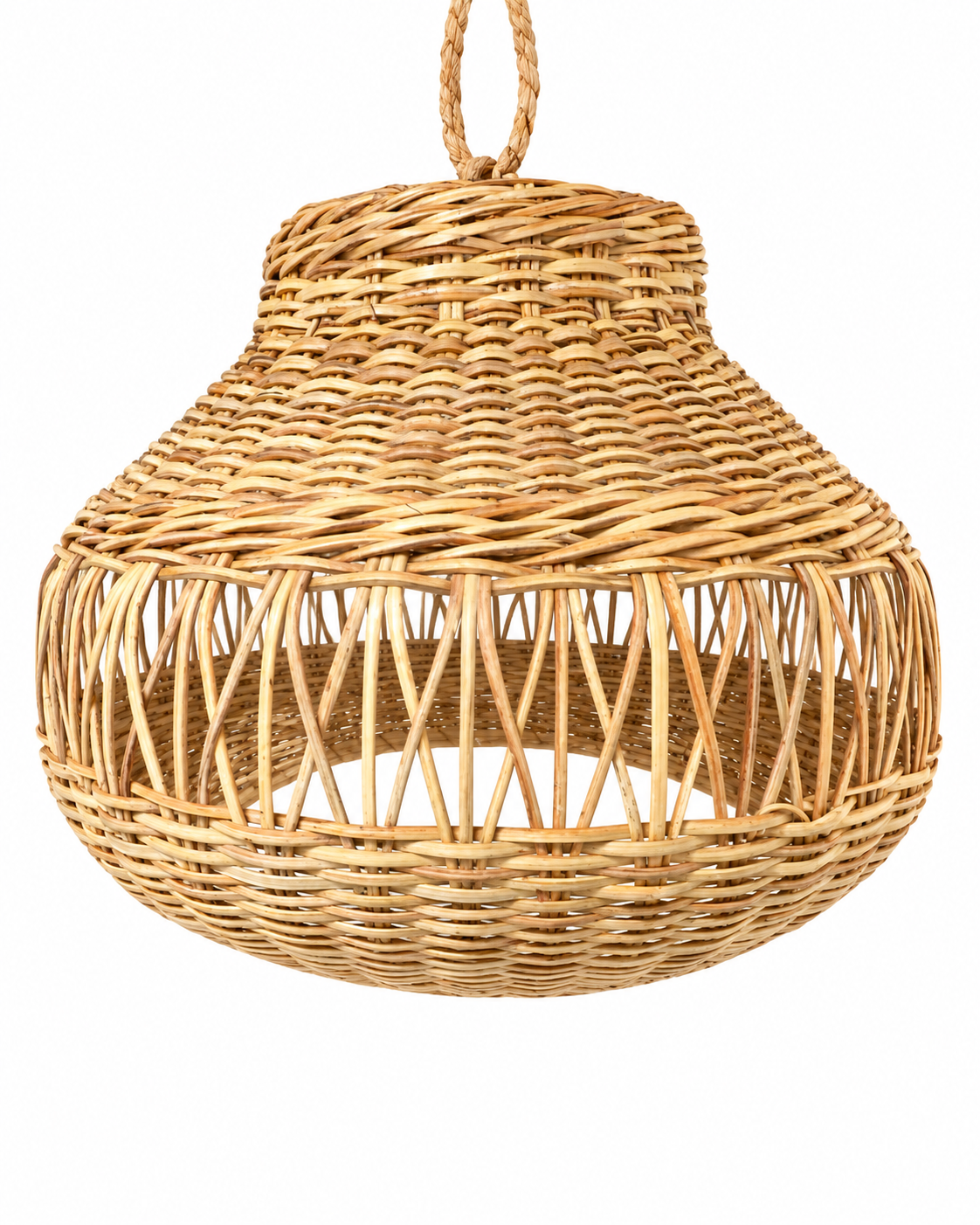 Suspension naturelle en osier