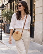 Sac rond en rotin Ata – Modèle L