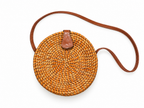 Sac rond coloré en rotin Ata – Modèle M