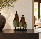 Statuette famille 2 – bronze à la cire perdue