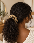 Chouchou beige et noir
