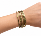 Bracelet manchette en bronze martelé