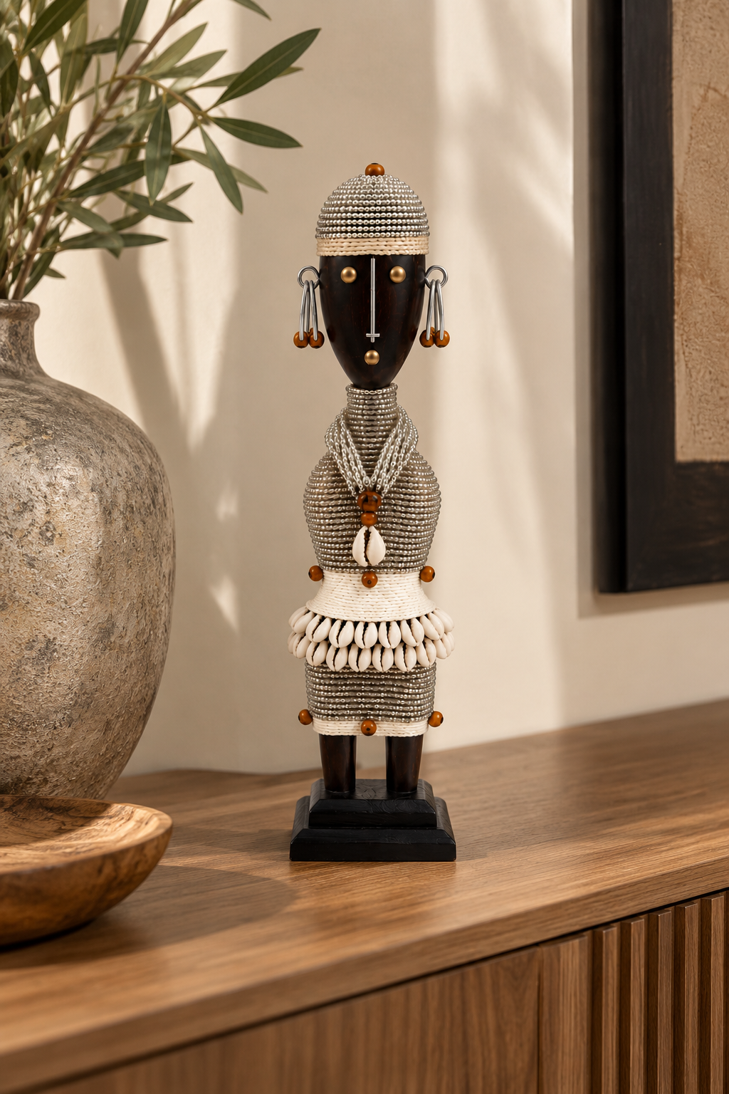 Statuette Namji argentée - homme