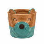 Panier enfant ours turquoise - Modèle L