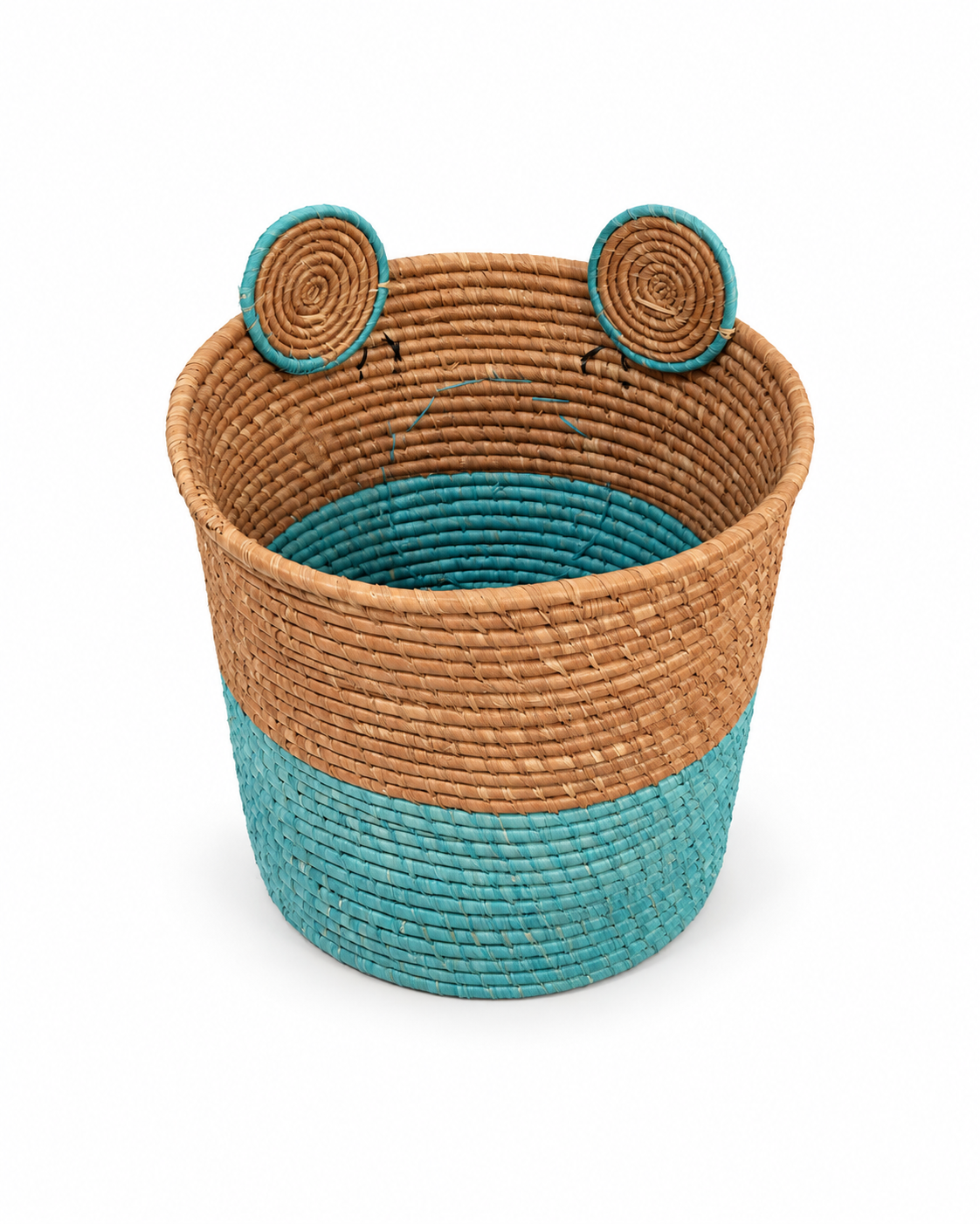 Panier enfant ours turquoise - Modèle L