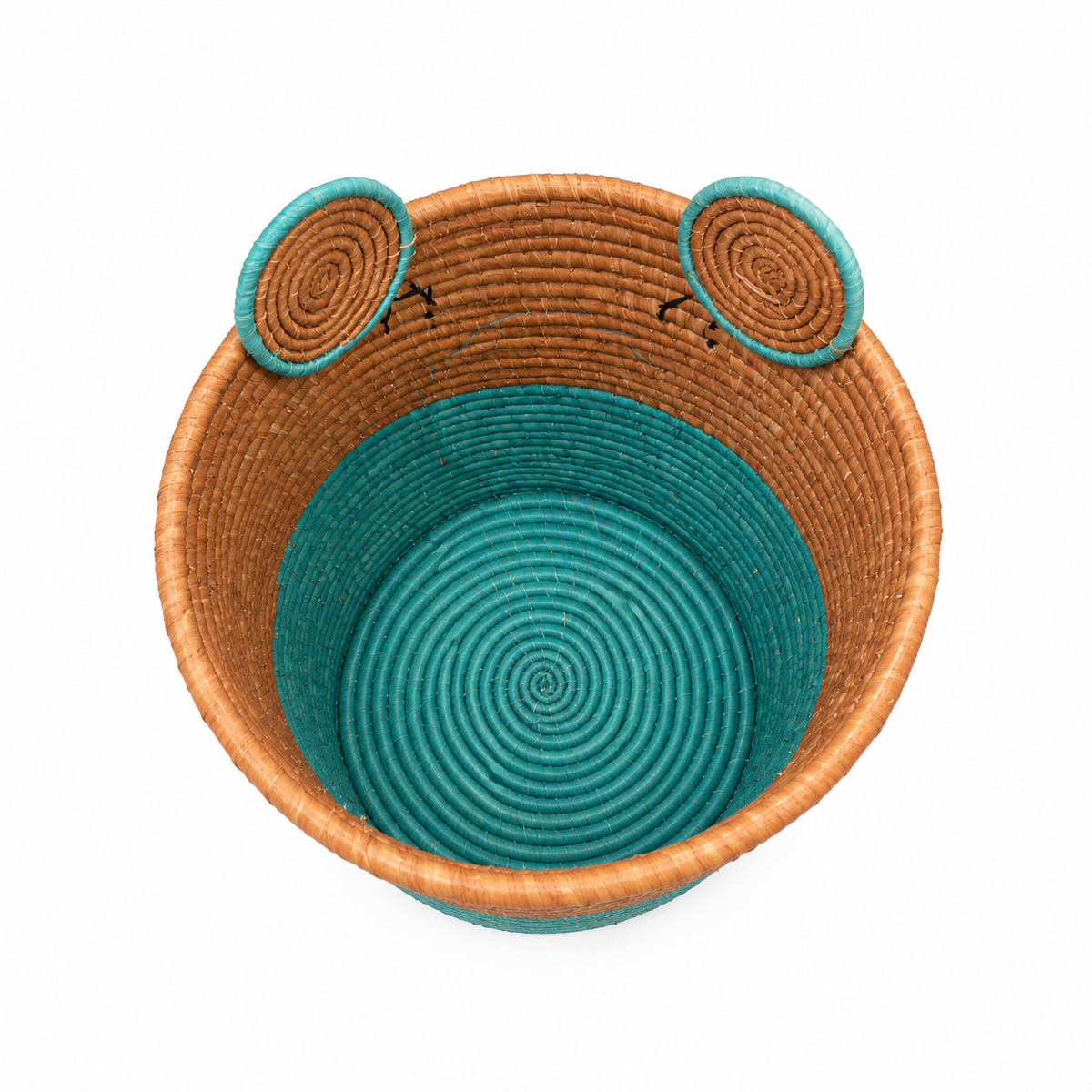 Panier enfant ours turquoise - Modèle L