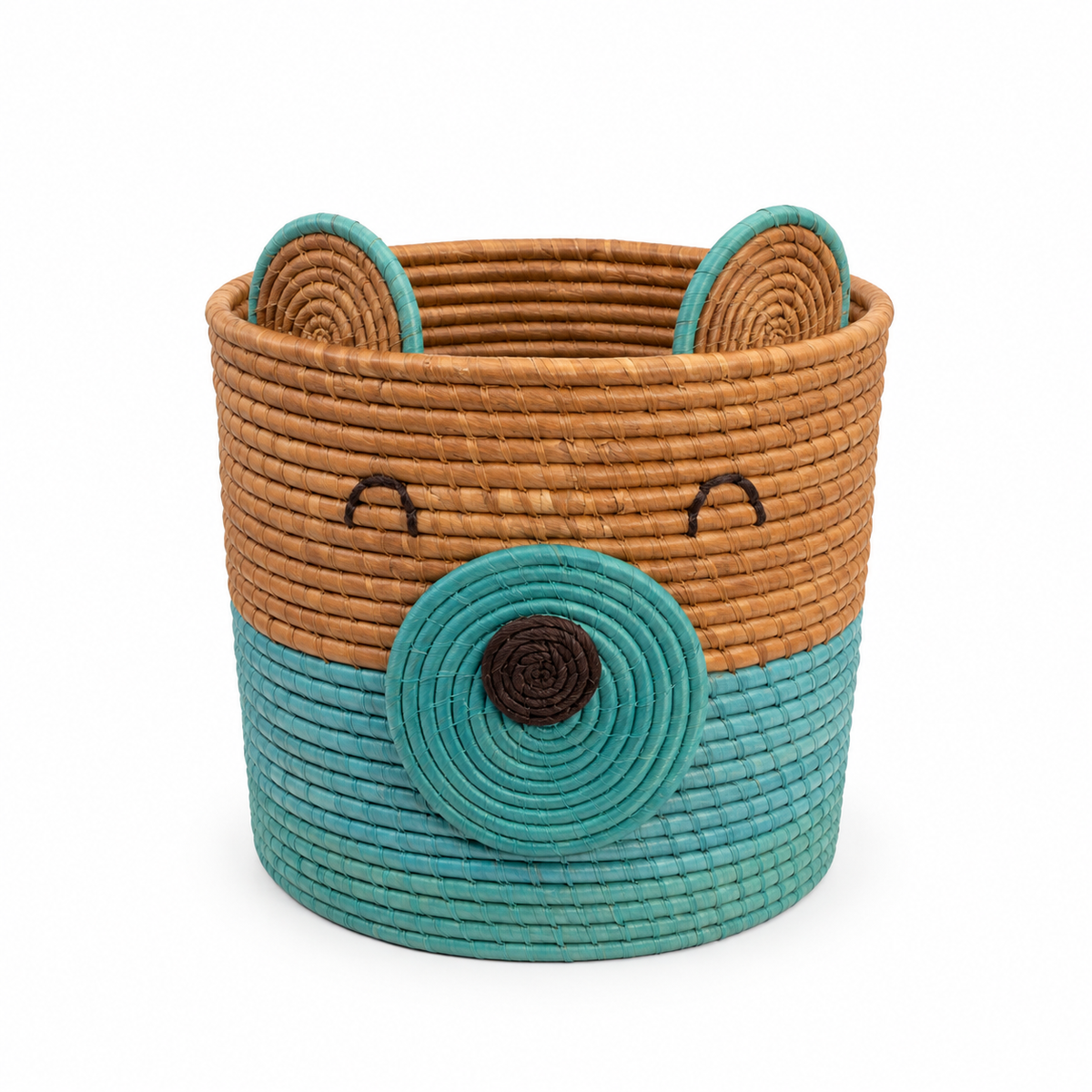 Panier enfant ours turquoise - Modèle M