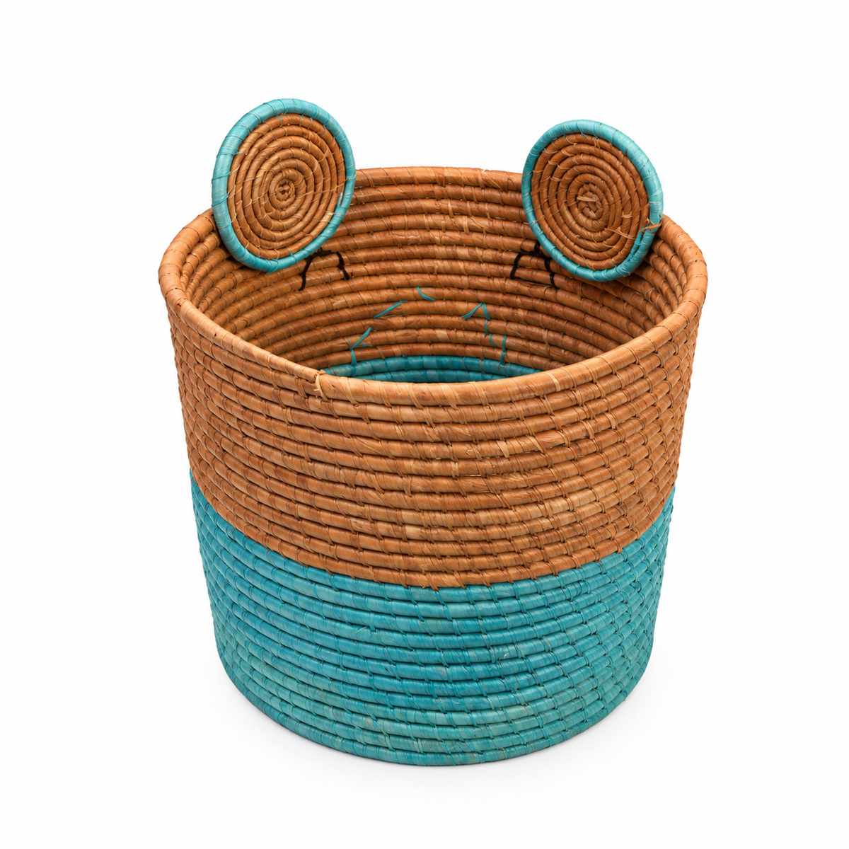 Panier enfant ours turquoise - Modèle M
