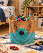 Panier enfant ours turquoise - Modèle M