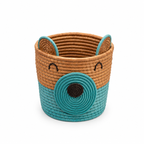 Panier enfant ours turquoise - Modèle S